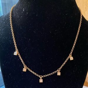 Brighton gold square charms necklace